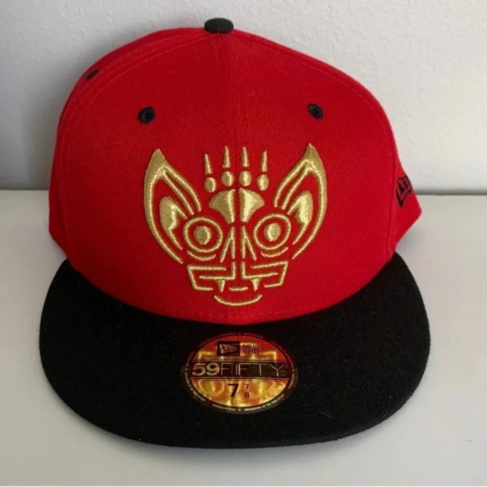 New Era LOUISVILLE BATS MURCIELAGOS COPA HAT MILB GOLD BASEBALL SIZE 7 7/8